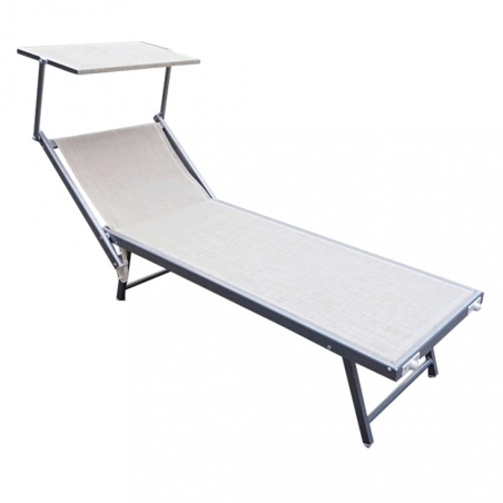 Lettino prendisole Beige  RIMINI