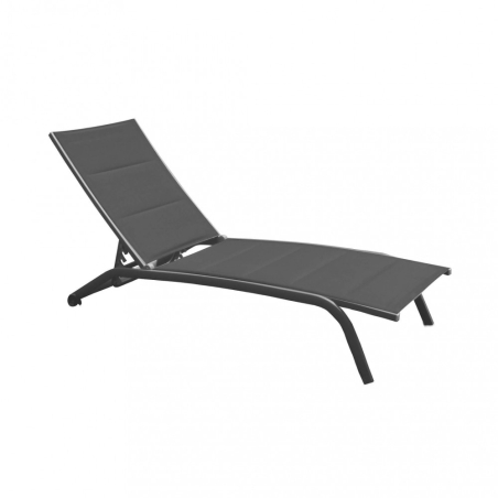 Lettino prendisole Antracite Alluminio ITACA Impilabile