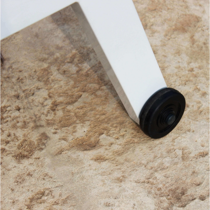 Lettino prendisole Bianco Alluminio FORMENTERA Impilabile -6