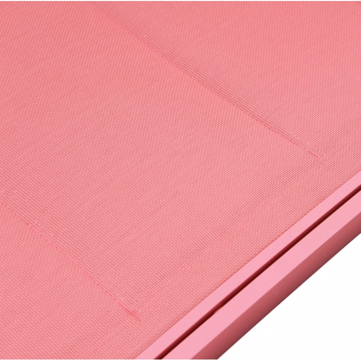 Lettino prendisole Rosso Alluminio ITACA Impilabile -2