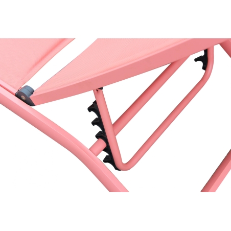 Lettino prendisole Rosso Alluminio ITACA Impilabile -3