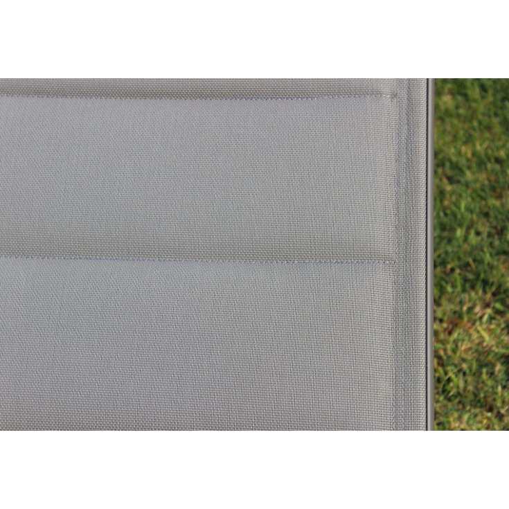 Lettino prendisole Taupe Alluminio FORMENTERA Impilabile -2