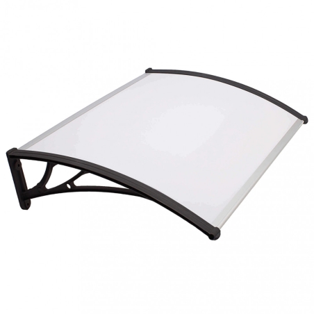 Pensilina 100x80 cm copertura Trasparente struttura Grigio