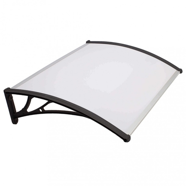 Pensilina 120x80 cm copertura Trasparente struttura Grigio