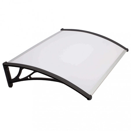 Pensilina 120x80 cm copertura Trasparente struttura Grigio