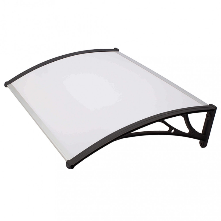 Pensilina 120x80 cm copertura Trasparente struttura Grigio