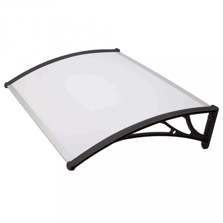 Pensilina 120x80 cm copertura Trasparente struttura Grigio