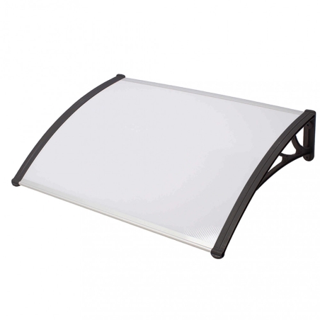 Pensilina 120x100 cm copertura Trasparente struttura Grigio