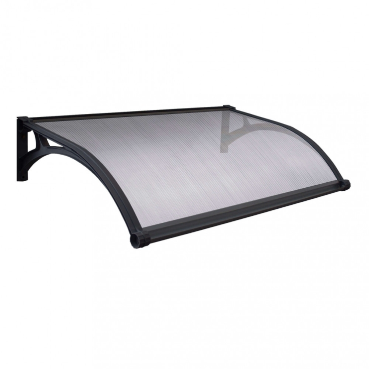 Pensilina 120x100 cm  con led copertura Opaco struttura Grigio scuro