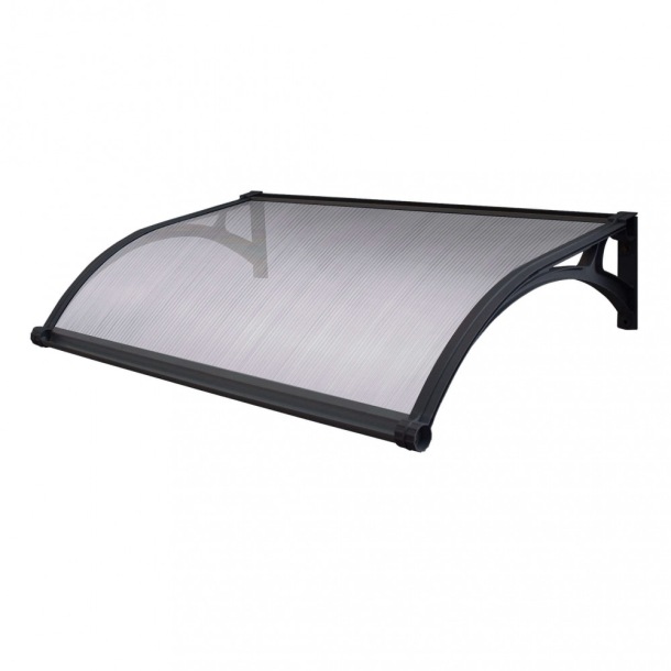 Pensilina 150x100 cm  con led copertura Opaco struttura Grigio scuro