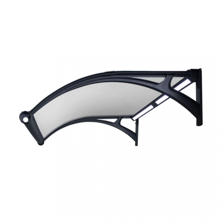 Pensilina 150x100 cm  con led copertura Semitrasparente struttura Grigio -2