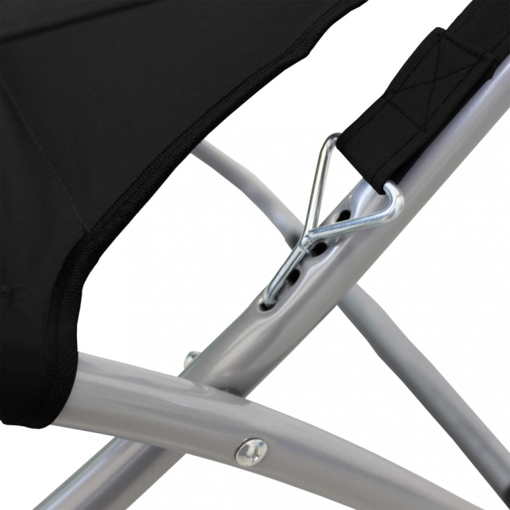 Sdraio Canapone Telo Oxford Pieghevole Nero 65x80x96cm -2