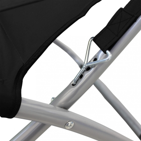 Sdraio Canapone Telo Oxford Pieghevole Nero 65x80x96cm -2