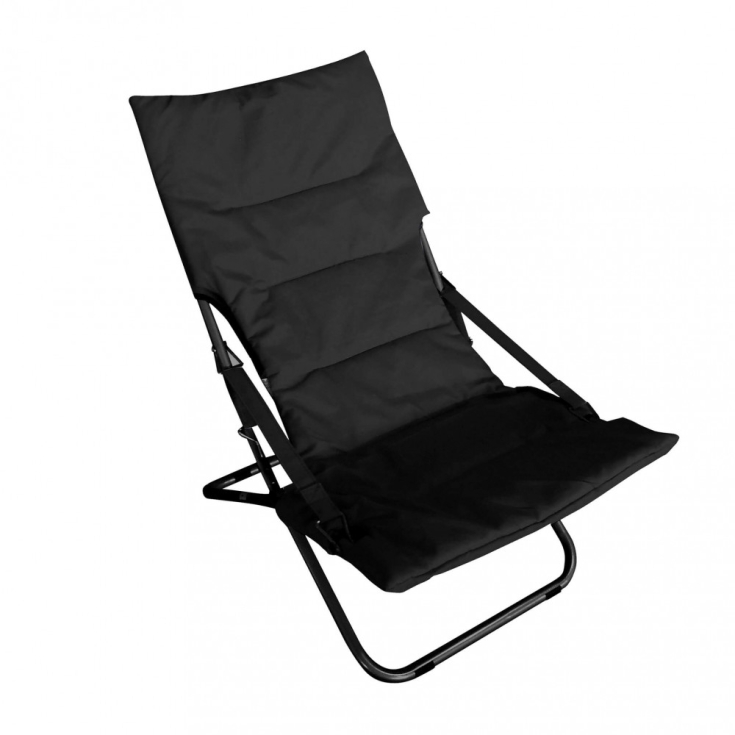 Sdraio Canapone Telo Oxford Pieghevole Nero 65x80x96cm -3