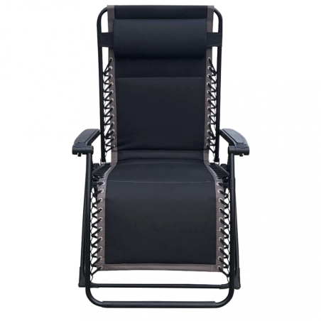 Sdraio Comfort Xxl Pieghevole Nero 97x78x115cm -5