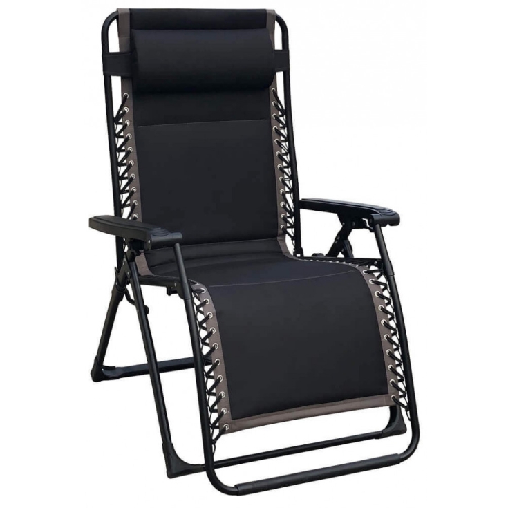 Sdraio Comfort Xxl Pieghevole Nero 97x78x115cm -3