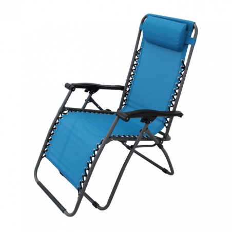 Sdraio Comfort Pieghevole Blu 88x65x110cm -2