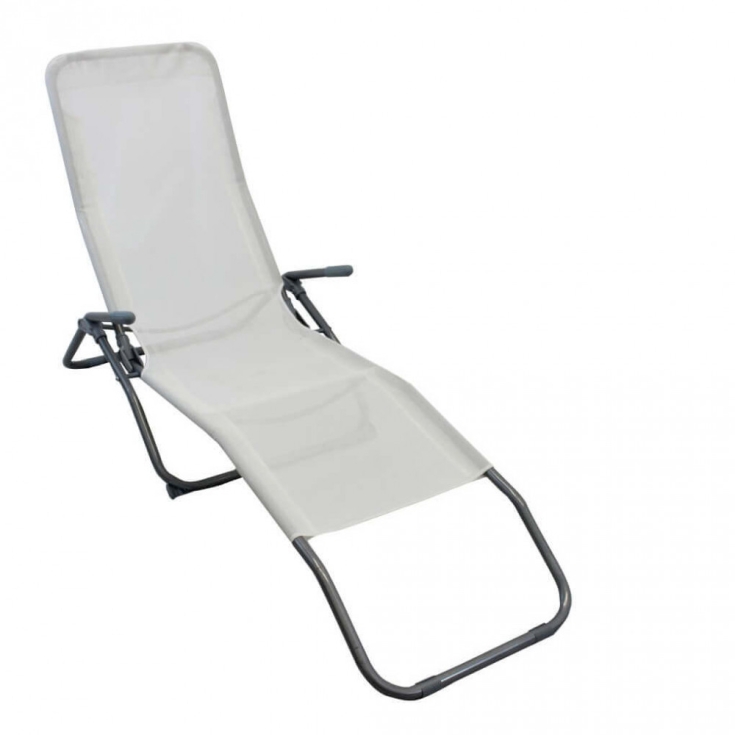 Sdraio Samba Pieghevole Bianco 135x60x95cm -1