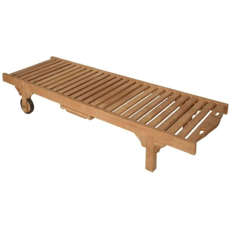 Lettino prendisole Marrone Legno LIDIA -4