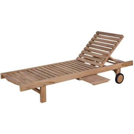 Lettino prendisole Marrone Legno LIDIA -2