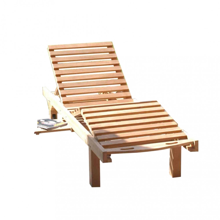 Lettino prendisole Marrone Legno LIDIA -5