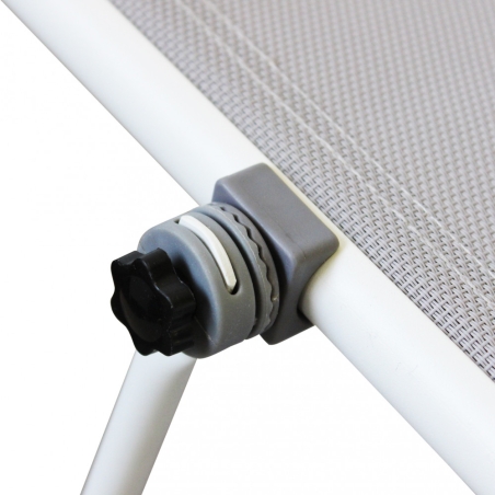 Lettino prendisole Bianco Alluminio MADISON -3