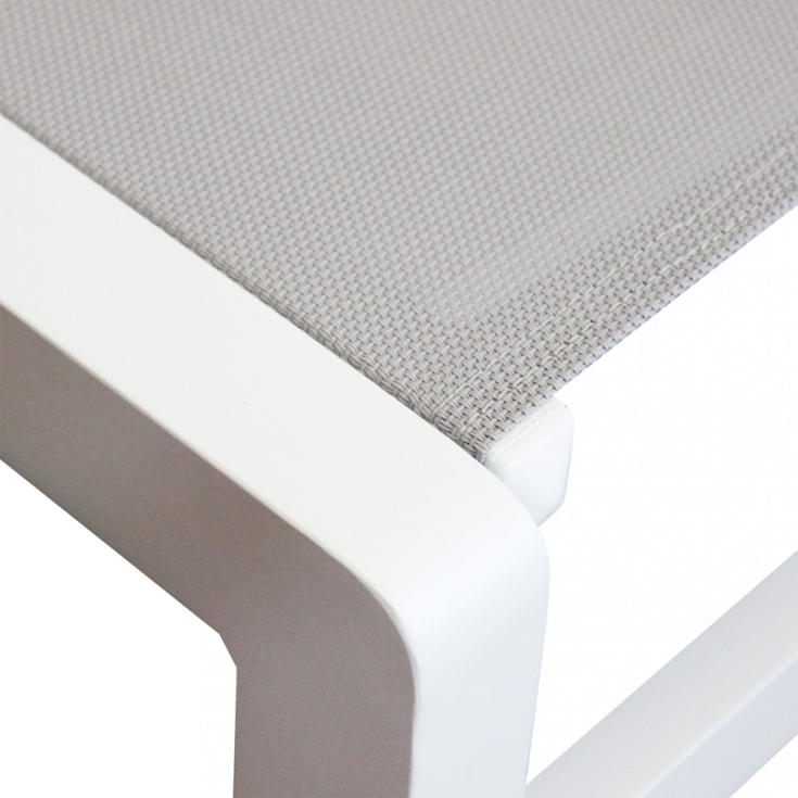 Lettino prendisole Bianco Alluminio MADISON -4