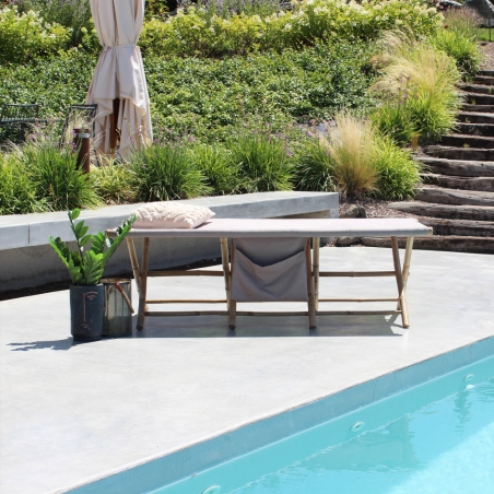 Lettino prendisole Marrone Legno BACARDI -4