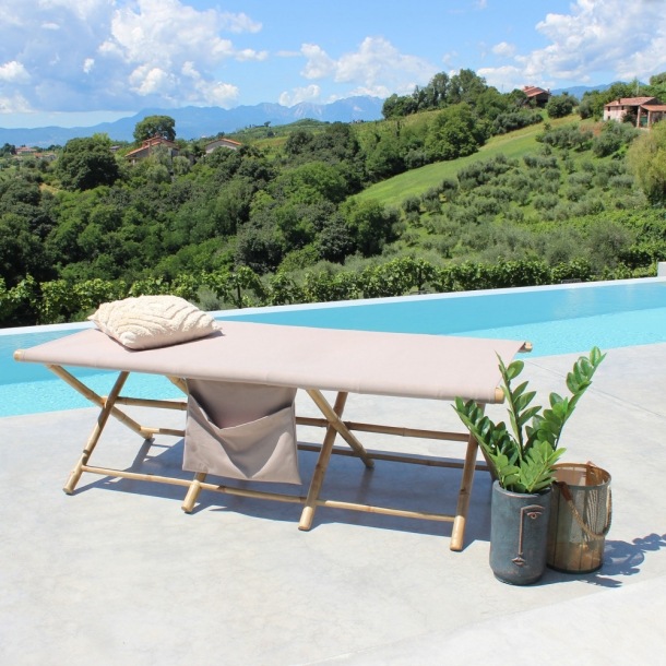 Lettino prendisole Marrone Legno BACARDI -1