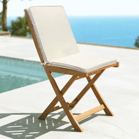 Cuscino in Poliestere 90x40cm spesso 4cm sfoderabile Ecrù Real