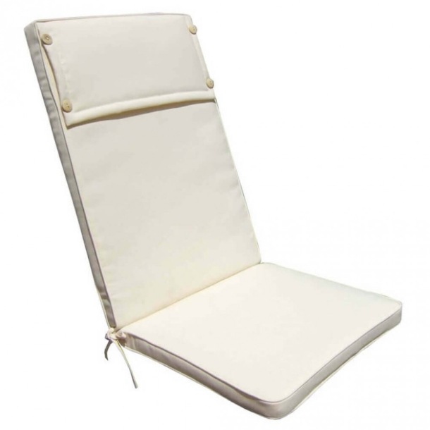 Cuscino in Poliestere 115x46cm spesso 4cm sfoderabile Ecrù Real