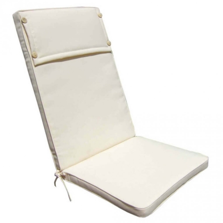 Cuscino in Poliestere 115x46cm spesso 4cm sfoderabile Ecrù Real