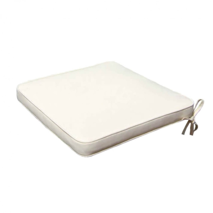 Cuscino in Poliestere 40x40cm spesso 4cm sfoderabile Ecrù Real