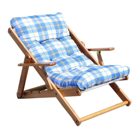 Cuscino in Cotone 56x16cm spesso 110cm non sfoderabile Blu Relax -1