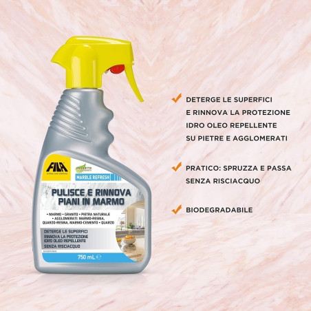 Spray detergente pulizia e rinnovo marmo Marble Refresh FilaFILA