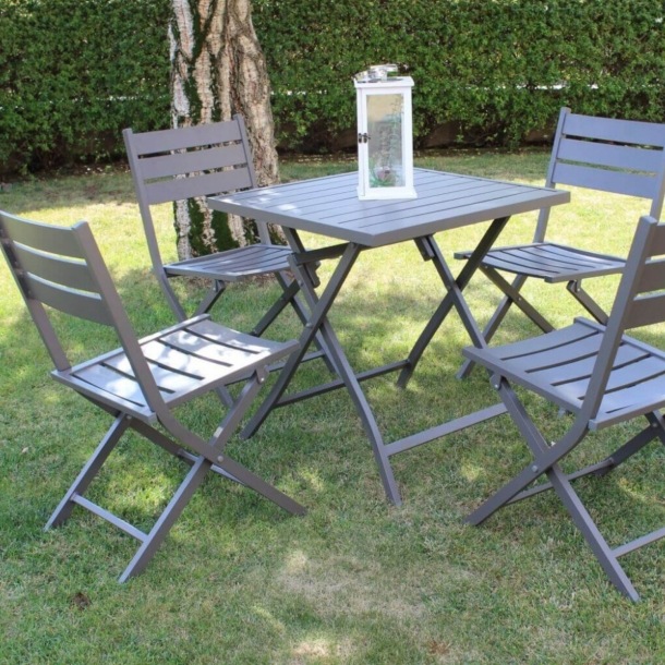 Tavolo Alabama 70x70 Pieghevole - TaupeEDILIAMO EDENYA