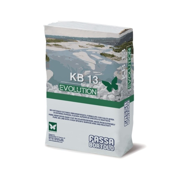 Intonaco di fondo bio bianco 25Kg KB13 EVOLUTION Fassa -1