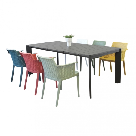 Tavolo da esterno 200x100 cm - Antracite ConnecticutEDILIAMO EDENYA