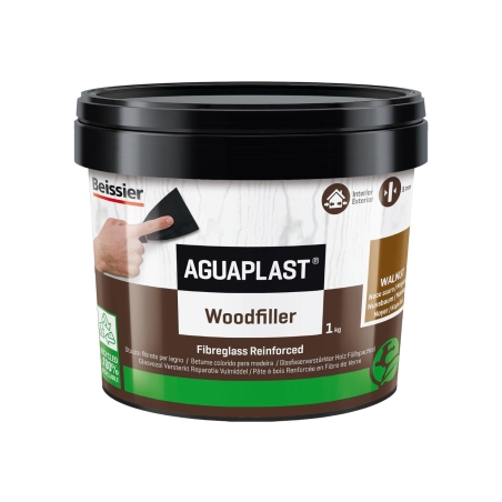 Stucco pronto per legno Woodlite Aguaplast |Noce scuro 1 KgAGUAPLAST