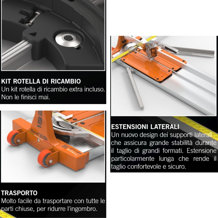 Tagliapiastrelle professionale a spinta Sintesi 183 BattipavBATTIPAV