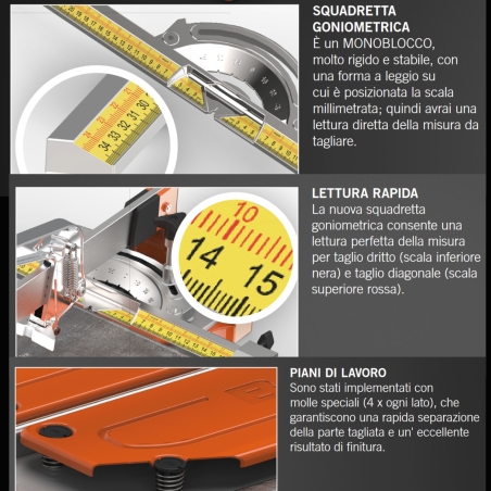 Tagliapiastrelle professionale a spinta Profi 45 Evo BattipavBATTIPAV