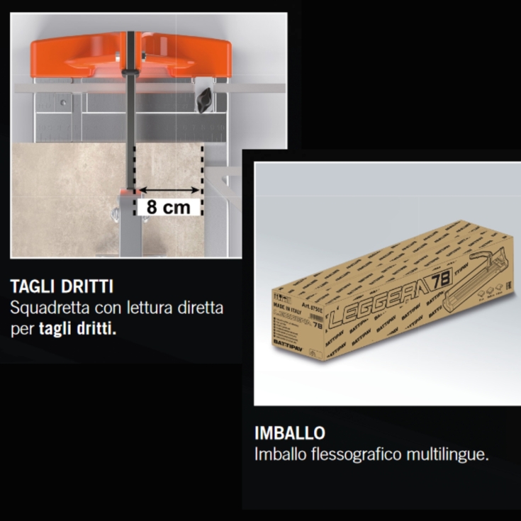 Tagliapiastrelle professionale a spinta Leggera 67 BattipavBATTIPAV