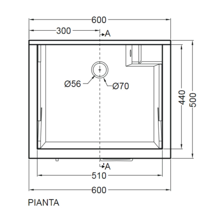 Vasca Lavapanni 60x50 per Jollywash e Swash Colavene -2