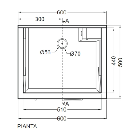 Vasca Lavapanni 60x50 per Jollywash e Swash Colavene -2