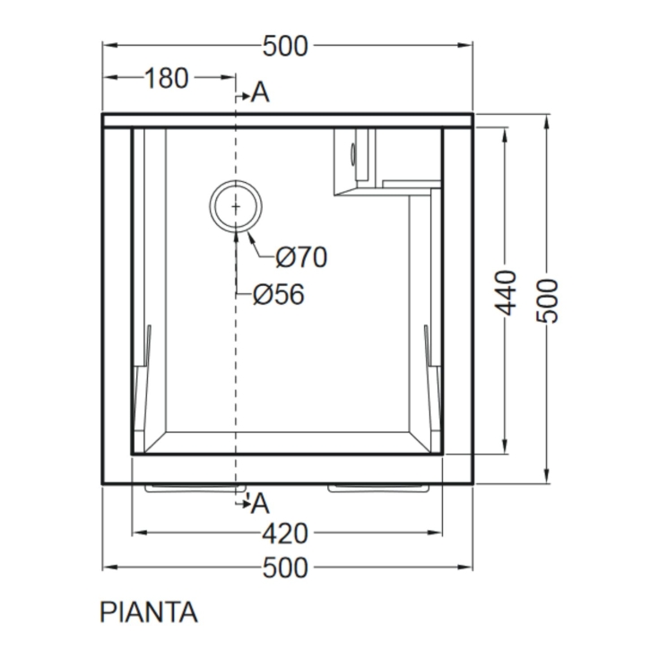 Vasca Lavapanni 50x50 per Jollywash e Swash Colavene -2