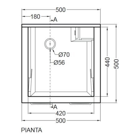 Vasca Lavapanni 50x50 per Jollywash e Swash Colavene -2