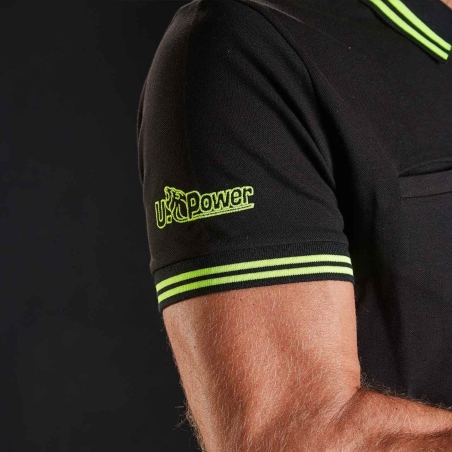 Polo in cotone U-Power Way Black Carbon -3
