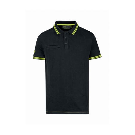Polo en coton U-Power Way Noir Carbone -1