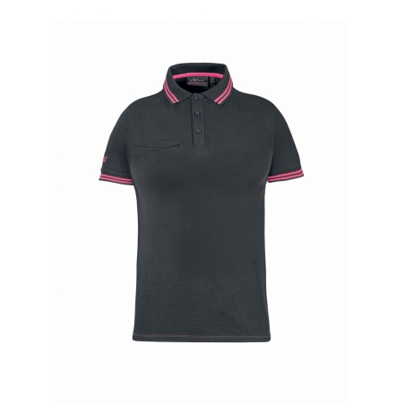 Polo in cotone U-Power Way Lady Grey Fuxia -1
