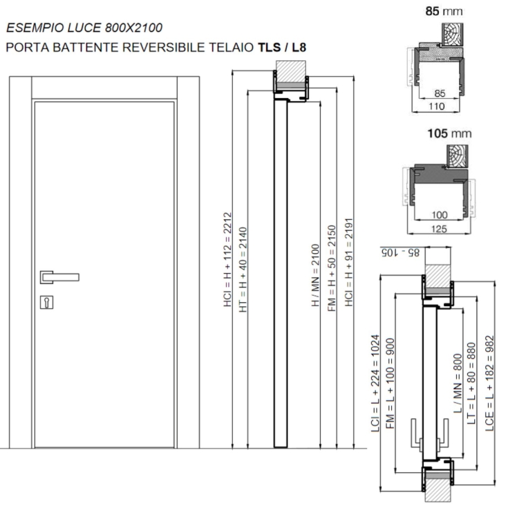 Porta battente bianca laccata CL Doors -5